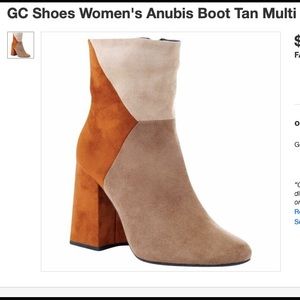 Three tone, velvet, fall Booties-NEVER WORN